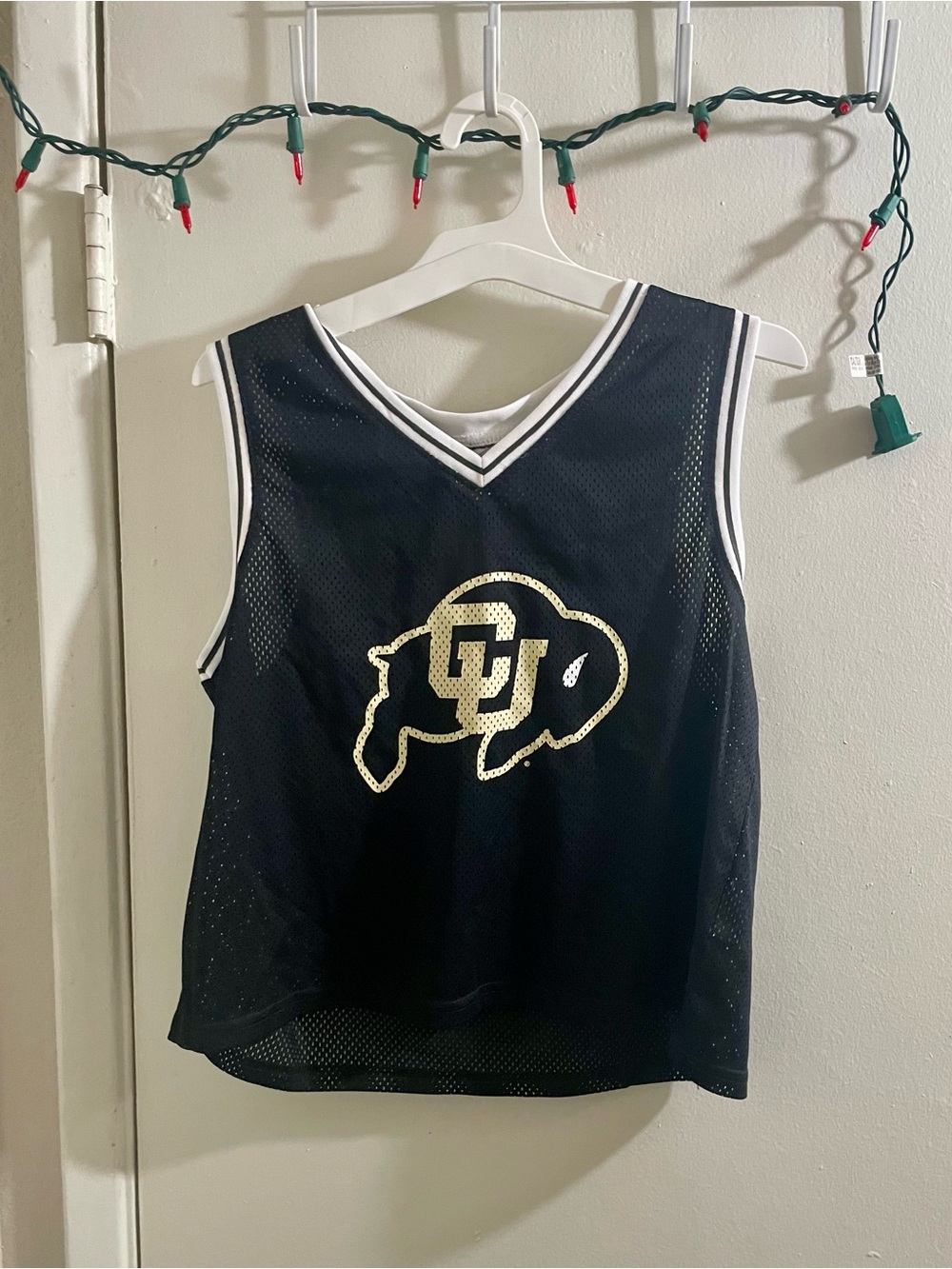 NWT Knights Apparel Colorado Buffaloes Black Gold Mesh Jersey Womens M 8/10